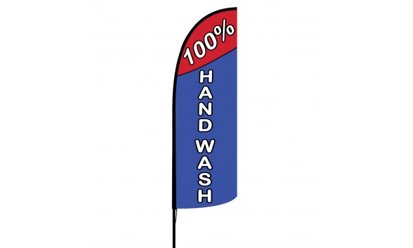 100% Hand Wash Custom Advertising Flag